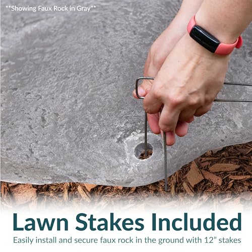 Sunnydaze 21.5'' H Large Faux Landscape Rock Cover