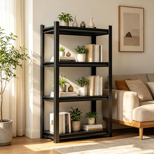 Book Shelf Metal Book Shelf (4-Tier 54''Hx16''Wx12''D)