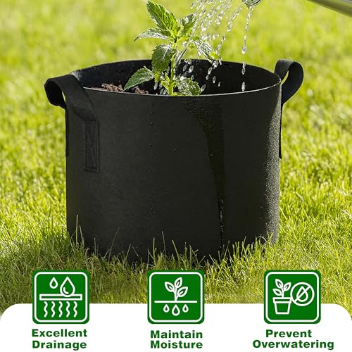 12 Pack 10 Gallon Grow Bags (12 Count)
