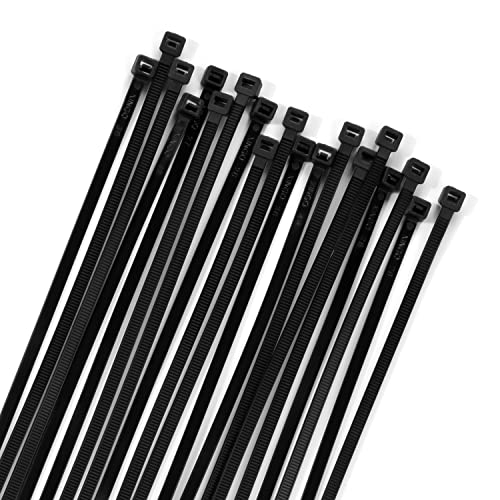 100PCS Cable Zip Ties Heavy Duty (16 inch / Black)