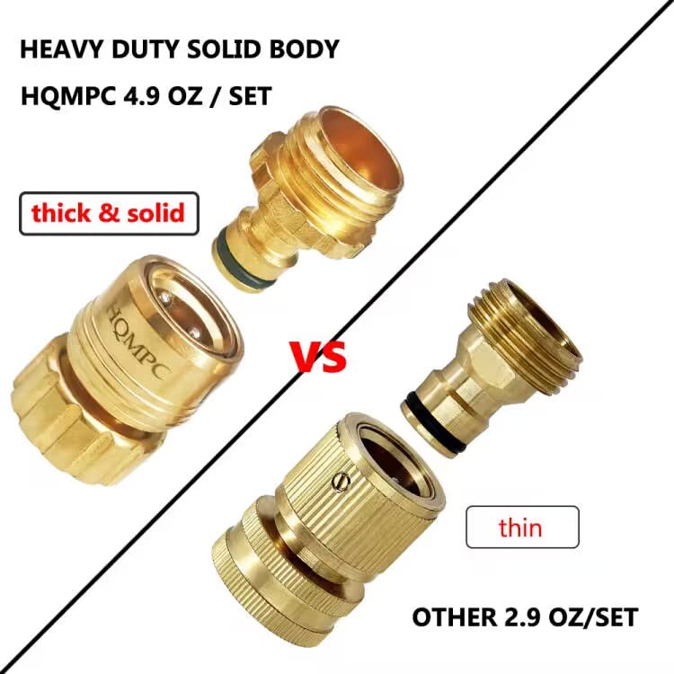 Garden Hose Quick Connect No Pb Brass Hose Quick Connect Quick Connect Hose Fittings Water Hose Connectors 3 (4 Count)