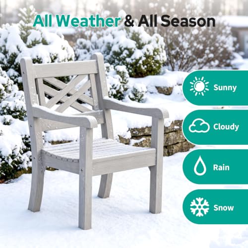 Outdoor Patio Dining Chair (Light Grey / 1-Person)