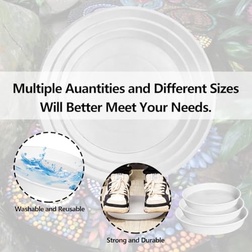 6 Pcs Round Stepping Stone Molds (Round-White)