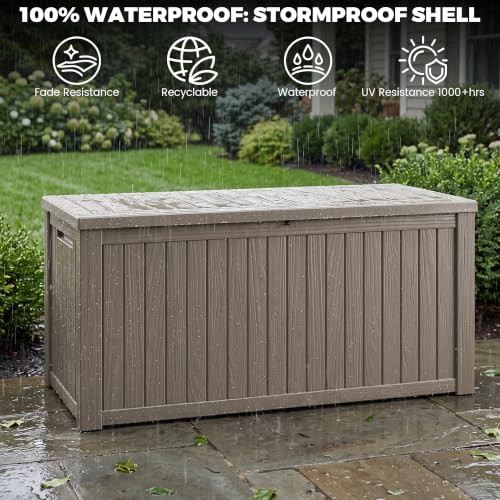 Outdoor Storage Box (Grey / 200 Gallon 3.1 XXL)