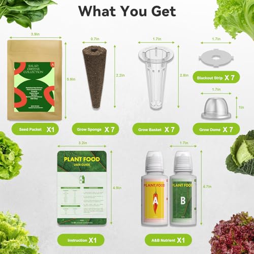 7 Pods Salad Greens Seed Pod Kit for AeroGarden (7Pods / Salad)