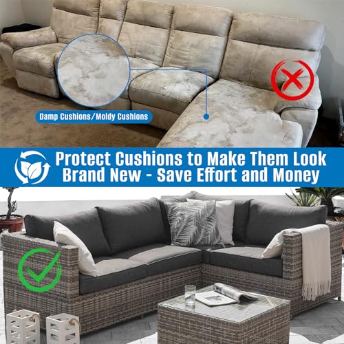 51in Outdoor Cushion Storage Bag (Black / 51.2x21.7x23.6in)