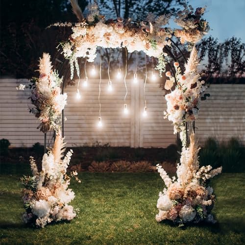 Garden Arbor Arch Archway for Wedding Ceremony Party (Black / 83.9x55.1x22.8)