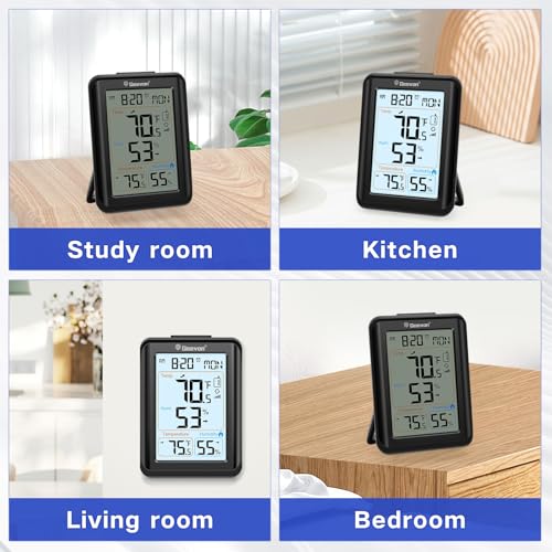 Wireless Indoor Outdoor Thermometer Hygrometer (Black C / 256300 Small)