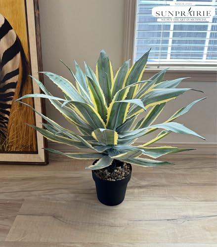 32 Inch Tall Large Faux Agave Plant with Two