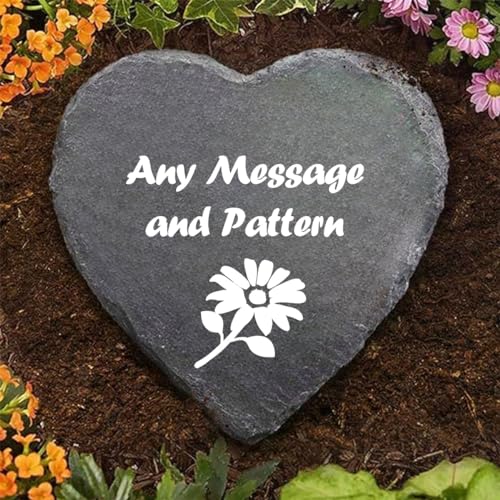 Personalized Decorative Garden Stones Customized with Any Message and Pattern