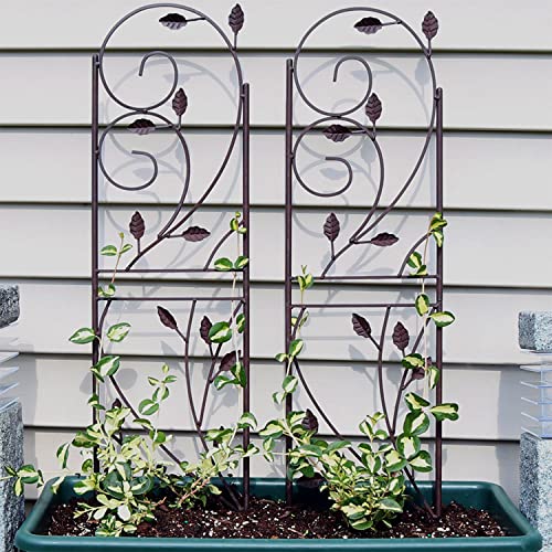 Sunnydaze 32 Inch Rustic Plant Design Outdoor Garden Trellis (Rustic)