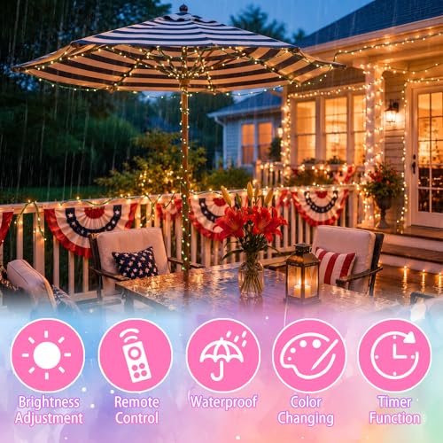 200 LED Fairy Lights Color Changing (Green Wire / 200LED/66FT)