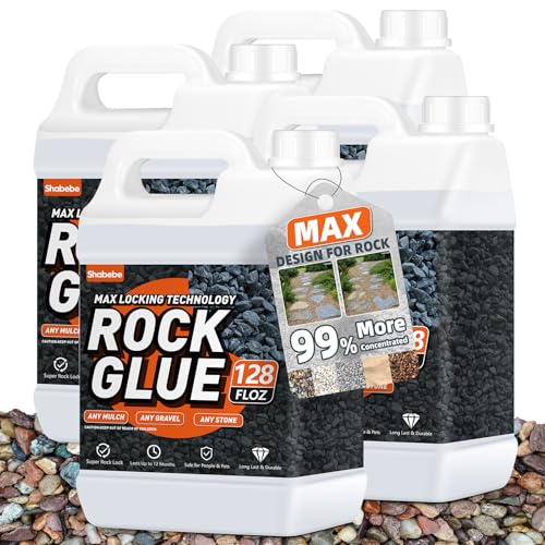 Rock Glue 4 Gallon 99% Stronger Bond Gravel Binder for Pea Gravel (4Gallon)