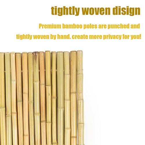 Natural Rolled Bamboo Fence (48 Sq Ft)