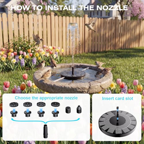Solar Fountain 2.5W Floating Water Pump with Anti (Black(2.5w))