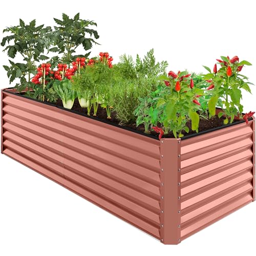 8x4x2ft Outdoor Metal Raised Garden Bed