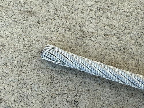 3 16" x 50 ft Galvanized Braided Steel Cable w