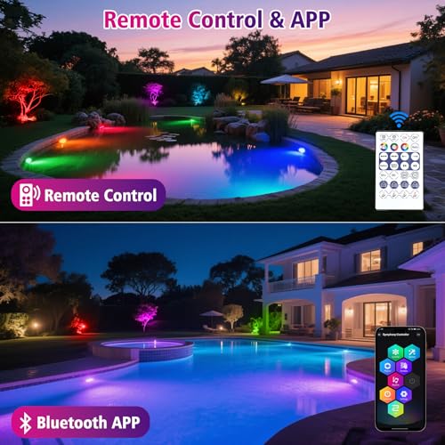 Color Changing Pond Lights (4-IN-1-BT)