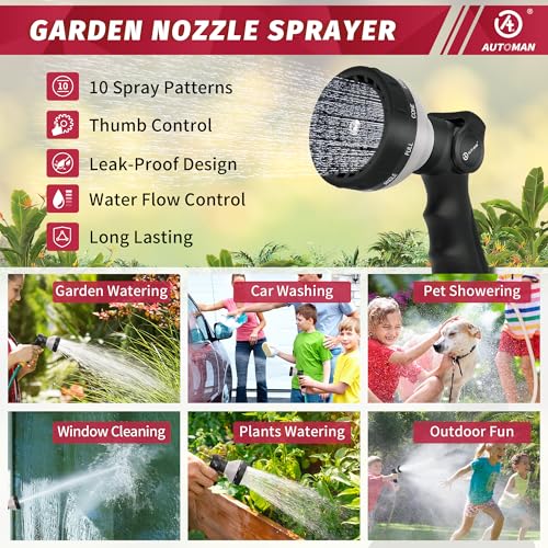 Garden Hose Nozzle Sprayer (Black)