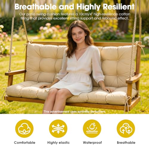 Porch Swing Cushions (Khaki / 60x40in)
