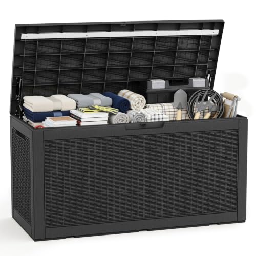120 Gallon Waterproof Deck Box (Black / 120 Gallon)