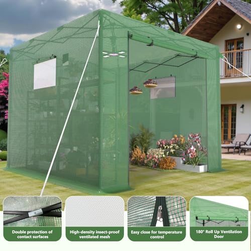 10X10 FT Pop Up Greenhouse (10X10 FT)