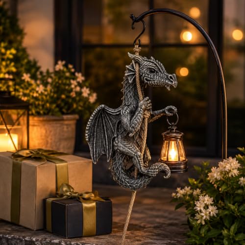 Solar Hanging Dragon Garden Decor with LED Lantern (Dragon)
