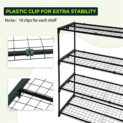 Greenhouse Shelving Staging Double 4 Tier (42'' x 17'' x 42'')