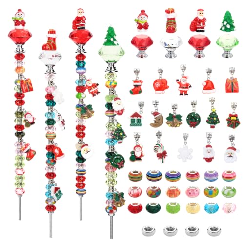 110 Pcs Beaded Garden Stake Fairy Wand for Christmas Decoration (Christmas)