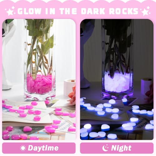 150 PCS Glow in The Dark Rocks (Purple/150 pcs / 2.5x2x0.5cm)