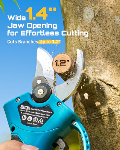 2-in-1 Mini Chainsaw & Pruning Shears, 20V Brushless Motor Combo (Industrial Blue)