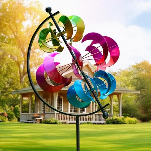 Large Metal Wind Spinner for Garden and Yard