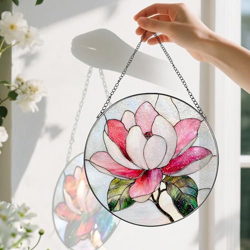8 Inch Stained Glass Ornament (Magnolia)