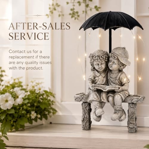 Solar Angel Statue Garden Decor (Darkgray)