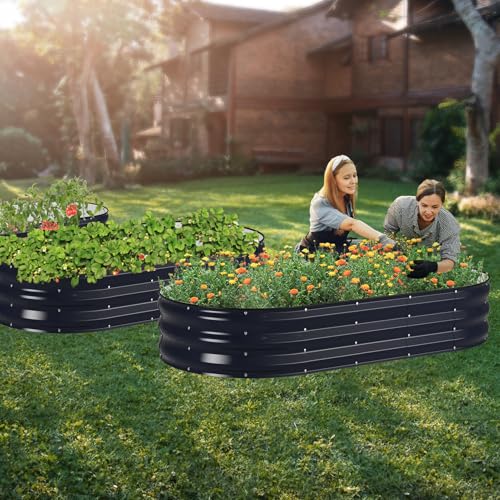 Raised Garden Bed Kit (Navy Blue / 6×3×1 ft)