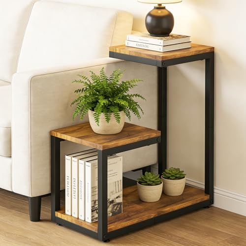 3 Tier Plant Stand Indoor (Black+Brown / 3 Tier)