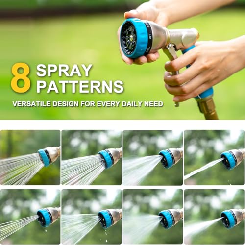 Metal Garden Hose Nozzle Heavy Duty (Blue)