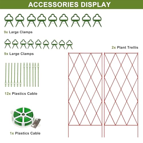 Cucumber Trellis 2 Pack (Garnet Red / 39.4" H)