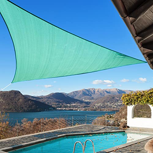 12'x12'x17' Sun Shade Sail Turquoise Curved Triangle Customizable (Turquoise / 12'X12'X17'custom)