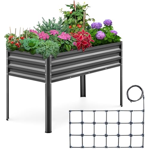 Raised Garden Bed with Irrigation System and Legs 48×24×31.5 in