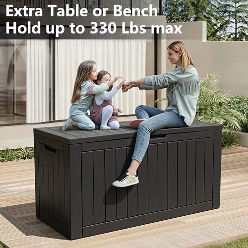 Outdoor Storage Box (Black / 120 Gallon)