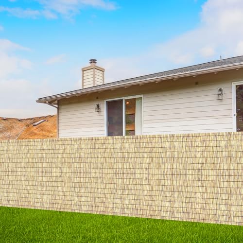 Bamboo Fence Bamboo Screens Outdoor for Patio (4×10FT / Natural color)