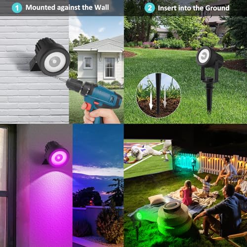 Solar Spotlights Outdoor RGB (Multicolor)
