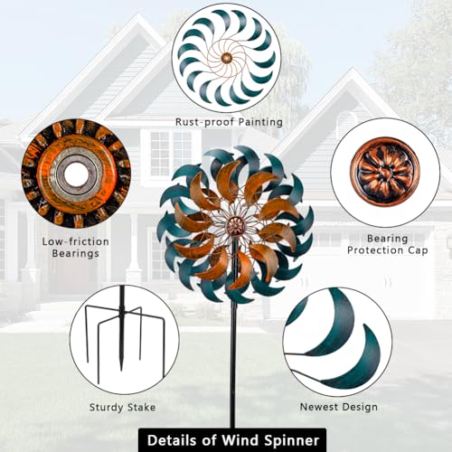 Garden Wind Spinners (Cyan-13")