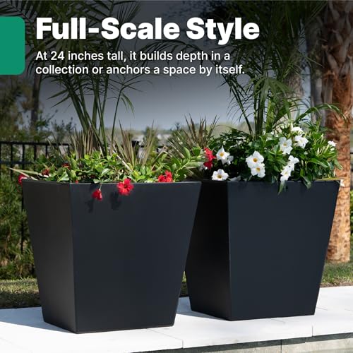 Tremont 20x24 Planter 2 (Onyx Black / 2-Pack / 20x24)