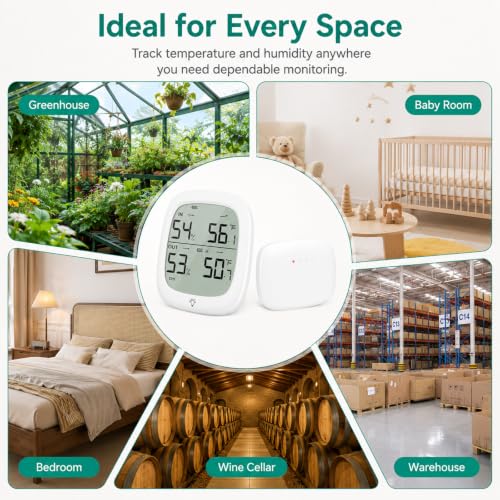 Indoor Outdoor Thermometer Wireless Hygrometer
