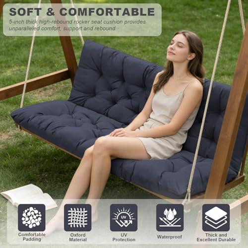 Porch Swing Cushions (Navy Blue / 40x 40 inches)