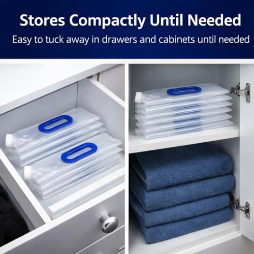 Premium Collapsible Water Container Bags 1.3 Gal (4 Count)