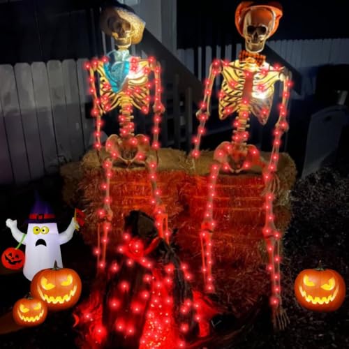 2 Pack Halloween Solar Fairy Lights (Red)