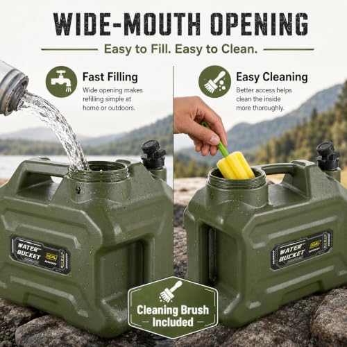 5 Gallon Camping Water Jug with Spigot (Green5-5 gal)